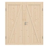 RADEX Drzwi podwójne Loft Z świerk drewno lite z ościeżnicą