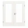 CLASSEN Drzwi dwuskrzydłowe 3.7, biały lakier RAL 9016, z przeszkleniem z ościeżnicą