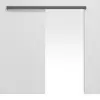 HÖRMANN System drzwi przesuwnych prowadzonych przed ścianą w kolorze szary pył RAL 7037 Duradecor bez ościeżnicy