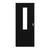 HÖRMANN Drzwi przesuwne czarne RAL 9005 lakier ProLine z przeszkleniem LA-4