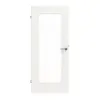 Zestaw drzwi wewnętrznych Cofi 10 Premium biały lakier RAL 9016 rewersyjne z przeszkleniem LA-01 z ościeżnicą i klamką
