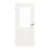 Zestaw drzwi wewnętrznych Cofi 20 Premium, lakierowane na biało (RAL 9016), wersja odwrócona, z wycięciem na światło LA-01, wraz z ościeżnicą i klamką