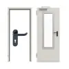 TECKENTRUP zestaw drzwi wewnętrznych ze stali z funkcją ochrony przeciwpożarowej T90-1 FSA-62 z prostokątnym wycięciem na szybę 3 wraz z ościeżnicą narożną i uzupełniającą