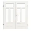 CLASSEN drzwi dwuskrzydłowe Classic biały lakier 3.15 z przeszkleniem i ościeżnicą