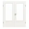 CLASSEN Drzwi dwuskrzydłowe Classic 3.16, biały lakier, z przeszkleniem i ościeżnicą