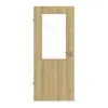 Drzwi wewnętrzne Basic dąb riviera folia dekoracyjna 4.16 z przeszkleniem 