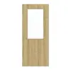 Drzwi przesuwne Basic Dąb Riviera folia dekoracyjna 4.16 z przeszkleniem 