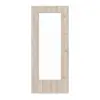 Drzwi przesuwne Basic jasny orzech Columbia folia dekoracyjna 4.17 z przeszkleniem 