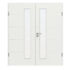 CLASSEN Drzwi podwójne Białe RAL 9003 CPL 4.12 z przeszkleniem z ościeżnicą