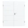 CLASSEN Drzwi dwuskrzydłowe biel ze strukturą CPL 4.8 z ościeżnicą