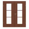 CLASSEN Drzwi dwuskrzydłowe 4.5, CPL, orzech włoski, z przeszkleniem z ościeżnicą
