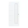 CLASSEN Drzwi przesuwne białe z bielą strukturalną CPL 4.12 z przeszkleniem 