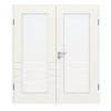 CLASSEN Drzwi podwójne Białe RAL 9016 CPL 4.10 z przeszkleniem z ościeżnicą