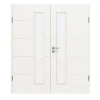 CLASSEN Drzwi podwójne Białe RAL 9016 CPL 4.12 z przeszkleniem z ościeżnicą