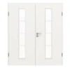 CLASSEN Drzwi podwójne Białe RAL 9016 CPL 4.6 z przeszkleniem z ościeżnicą