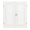 CLASSEN Drzwi podwójne Białe RAL 9016 CPL 4.7 z przeszkleniem z ościeżnicą