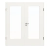 JELD-WEN Drzwi podwójne Classic Brillantweiß podobny do RAL 9016 ExpertLack z przeszkleniem LÖ-33 z ościeżnicą