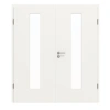 JELD-WEN Drzwi podwójne Classic Brillantweiß podobny do RAL 9016 ExpertLack z przeszkleniem LÖ-72 centralnie z ościeżnicą