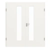 JELD-WEN Drzwi podwójne Classic Brillantweiß podobny do RAL 9016 ExpertLack z przeszkleniem LÖ-72 po stronie zamka z ościeżnicą