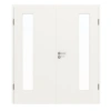 JELD-WEN Drzwi podwójne Classic Brillantweiß podobny do RAL 9016 ExpertLack z przeszkleniem LÖ-72 po stronie zawiasów z ościeżnicą