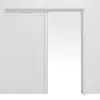 System drzwi przesuwnych CLASSEN, biały matowy CPL, montowany przed ścianą, z ościeżnicą