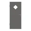 HÖRMANN drzwi wewnętrzne lakierowane szary stalowy RAL 7037 ProLine z przeszkleniem LA-6 romby