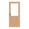 JELD-WEN Drzwi wejściowe do mieszkania w kolorze klasycznego buku fornirowane z drewna litego ze stylowym otworem