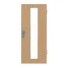 JELD-WEN drzwi wejściowe do mieszkania dąb Living fornirowane drewnem naturalnym z wycięciem na środku