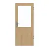 JELD-WEN drzwi wejściowe do mieszkania dąb europ. sękaty Living fornirowane drewnem naturalnym ze stylowym przeszkleniem