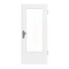 JELD-WEN Drzwi wejściowe do mieszkania jesion aksamitny biały DuriTop CPL z przeszkleniem LÖ-23
