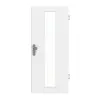 JELD-WEN drzwi wejściowe do mieszkania jesion aksamitny biały DuriTop CPL z wycięciem na środku