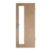 JELD-WEN drzwi wejściowe do mieszkania dąb wędzony DuriTop CPL ze szczeliną po stronie zamka