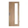 JELD-WEN drzwi wejściowe do mieszkania dąb wędzony DuriTop CPL z wycięciem po stronie zawiasów