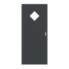 HÖRMANN Drzwi przesuwne antracytowe RAL 7016 lakier ProLine z przeszkleniem LA 6 w kształcie rombu