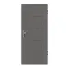 HÖRMANN drzwi wejściowe do mieszkania Groove 13 szary pyłowy RAL 7037 lakier DesignLine