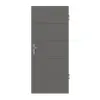 HÖRMANN Drzwi wejściowe do mieszkania Groove 27 szary pył RAL 7037 lakier DesignLine