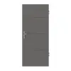 HÖRMANN Drzwi wejściowe do mieszkania Groove 34 szary pył RAL 7037 lakier DesignLine