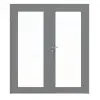 HÖRMANN drzwi dwuskrzydłowe ultramat w kolorze szary pył Proline Concepto z przeszkleniem LA 27 z ościeżnicą