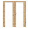 HÖRMANN Drzwi dwuskrzydłowe Rail 1 dąb dziki poziomo Duradecor DesignLine z ościeżnicą