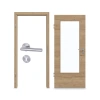 GARANT Zestaw drzwi pokojowych Authentic Dąb szczelinowy układ poprzeczny CePaL z przeszkleniem LA-DIN z ościeżnicą i klamką