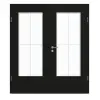 GARANT drzwi dwuskrzydłowe z ościeżnicą 0901-60 Black Resopal z przeszkleniem LA-DIN i szprosem SP0