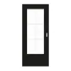 GARANT drzwi przesuwne 0901-60 Black Resopal z przeszkleniem LA-DIN szpros SP4