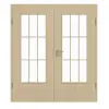 GARANT drzwi dwuskrzydłowe wraz z ościeżnicą Natura Ahorn CePaL z przeszkleniem LA-DIN Sprosse SP2