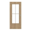 GARANT Drzwi przesuwne Authentic Dąb szczelinowy CePaL z przeszkleniem LA-DIN Słupek SP0