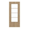 GARANT Drzwi przesuwne Authentic Dąb szczelinowy CePaL z przeszkleniem LA-DIN Słupek SP10