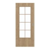 GARANT Drzwi przesuwne Authentic Dąb szczelinowy CePaL z przeszkleniem LA-DIN Słupek SP1