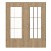 GARANT Drzwi podwójne wraz z ościeżnicą Authentic Dąb szczelinowy CePaL z przeszkleniem LA-DIN Słupek SP2