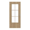 GARANT Drzwi przesuwne Authentic Dąb szczelinowy CePaL z przeszkleniem LA-DIN Słupek SP4