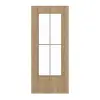 GARANT Drzwi przesuwne Authentic dąb szczelinowy GCK08 z przeszkleniem LA-DIN szpros SP0