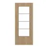 GARANT Drzwi przesuwne Authentic dąb szczelinowy GCK08 z przeszkleniem LA-DIN szpros SP10